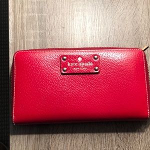 Kate Spade red leather wallet